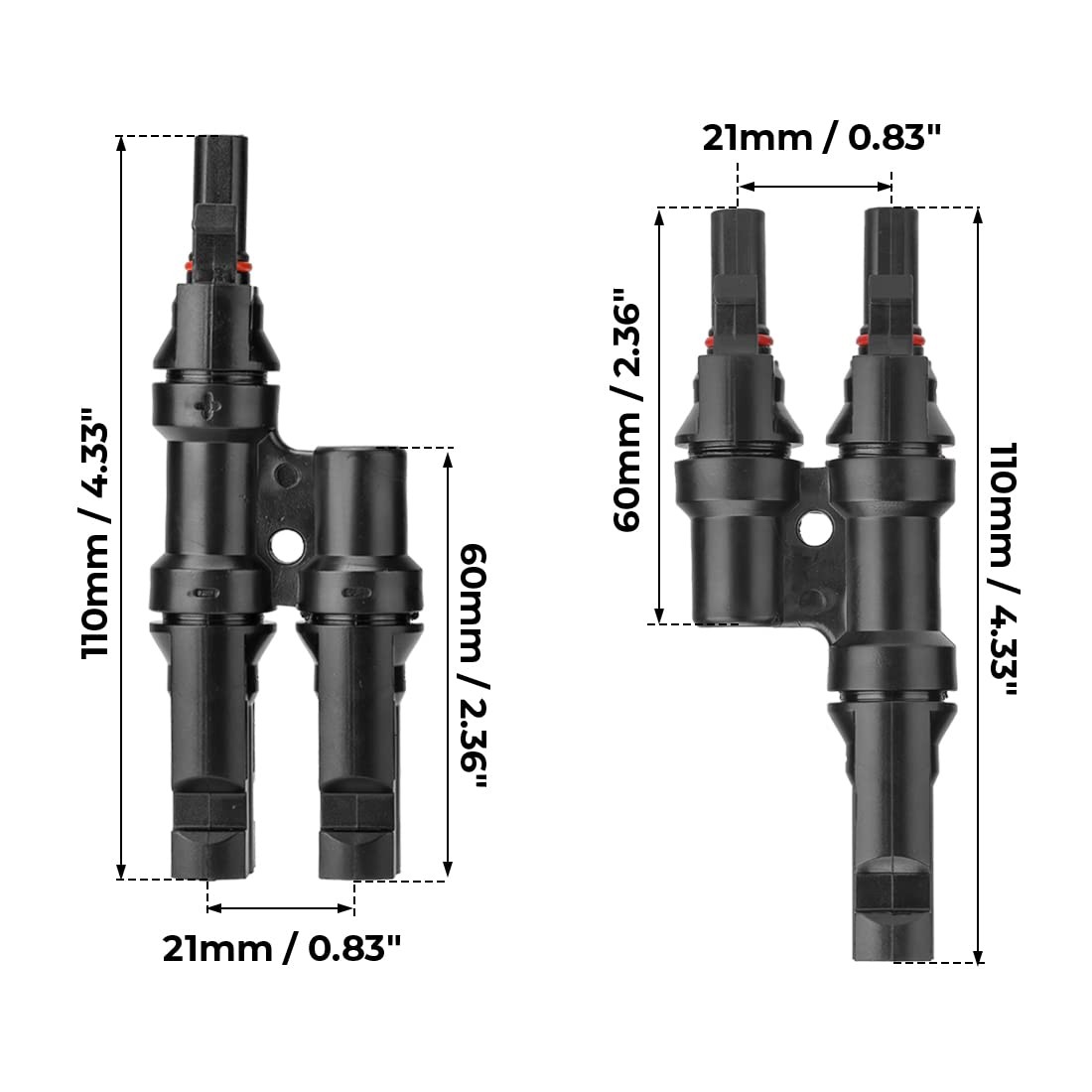 Solar Branch Connectors Y Connector for Parallel Connection Between Solar Pan…