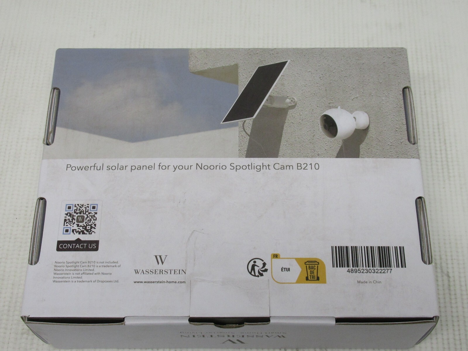 Wasserstein Solar Panel for Noorio B200/B210 Outdoor Security Cameras – White