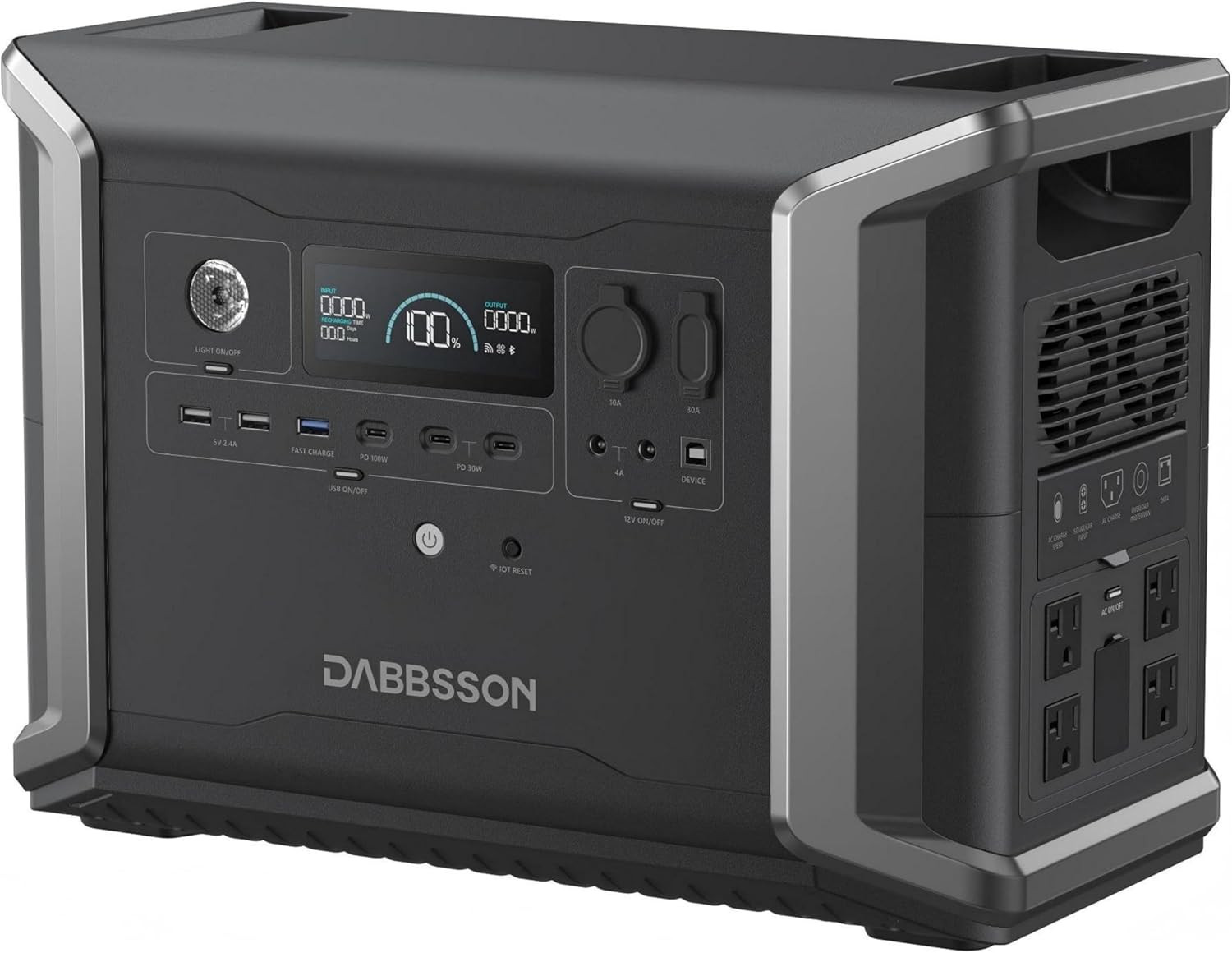 Power Station 2330Wh, Solar Generator with 4 AC Outlets for Camping & Home