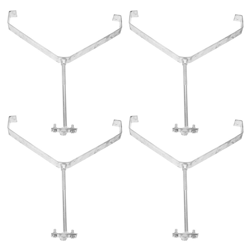 4 Pcs Roof Support Bracket Tile Mounting Grounding Rod Clamp Holder