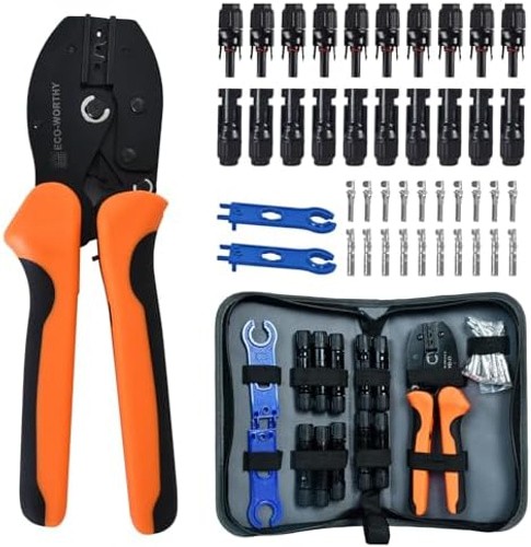 ECO-WORTHY Solar Crimper Tool Kit 13 PCS Solar Tools – a Crimper, 10 Pairs of…