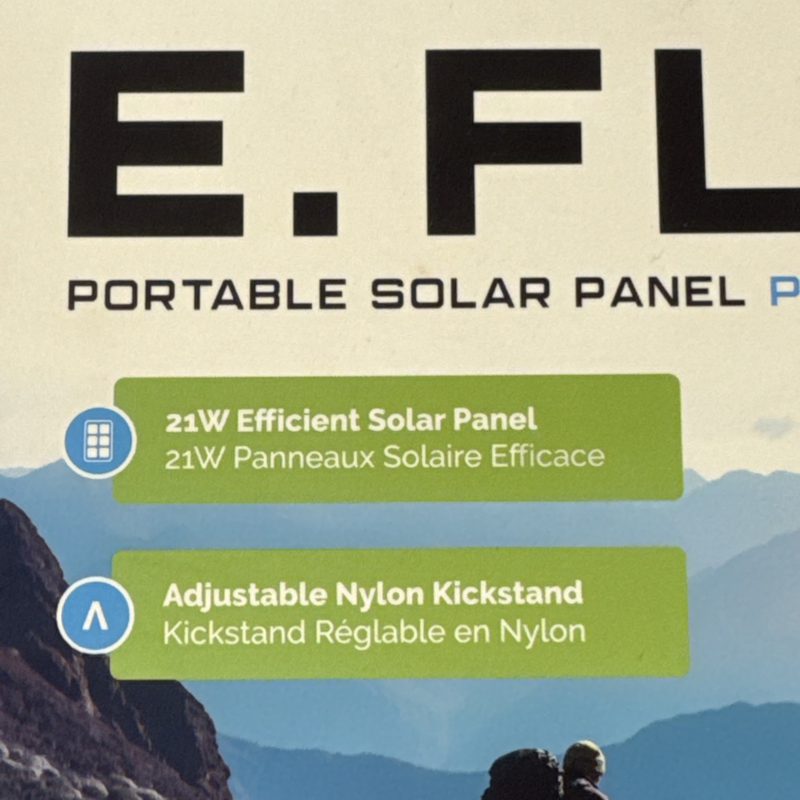 Renogy E.FLEX 21 Watt Foldable Waterproof Solar Panel with Kickstand, Black