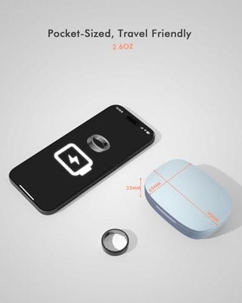 Updated Charging Case Compatible with Oura Ring 4 & 3 Charger, Ring4/3 Blue