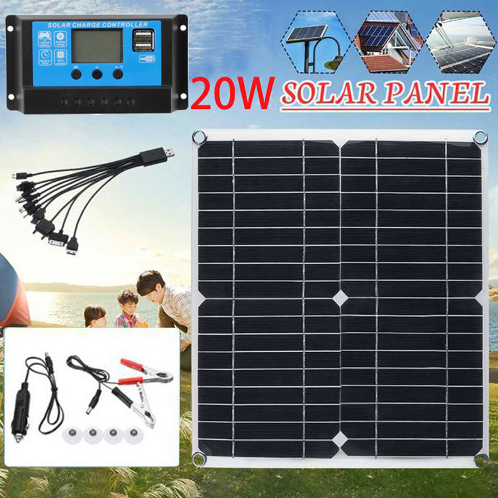 200W Solar Panel Kit 100A 12V battery Charger Controller Caravan Boat Outdoor RV