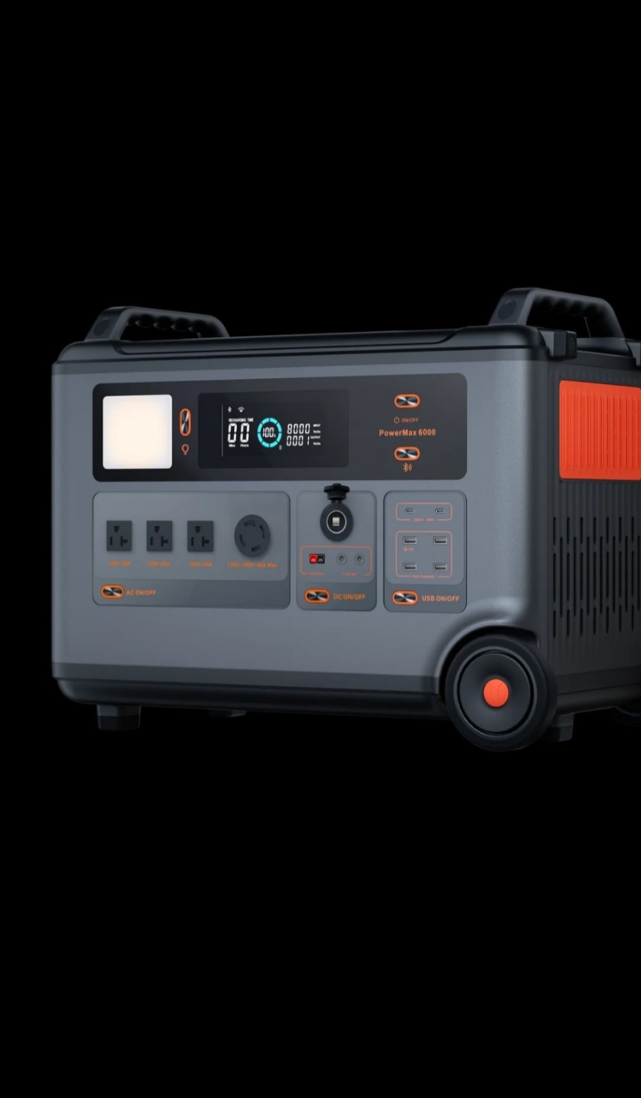 Blackview OSCAL PowerMax 6000W 3600Wh LiFePO4 Portable Camping Solar Generator