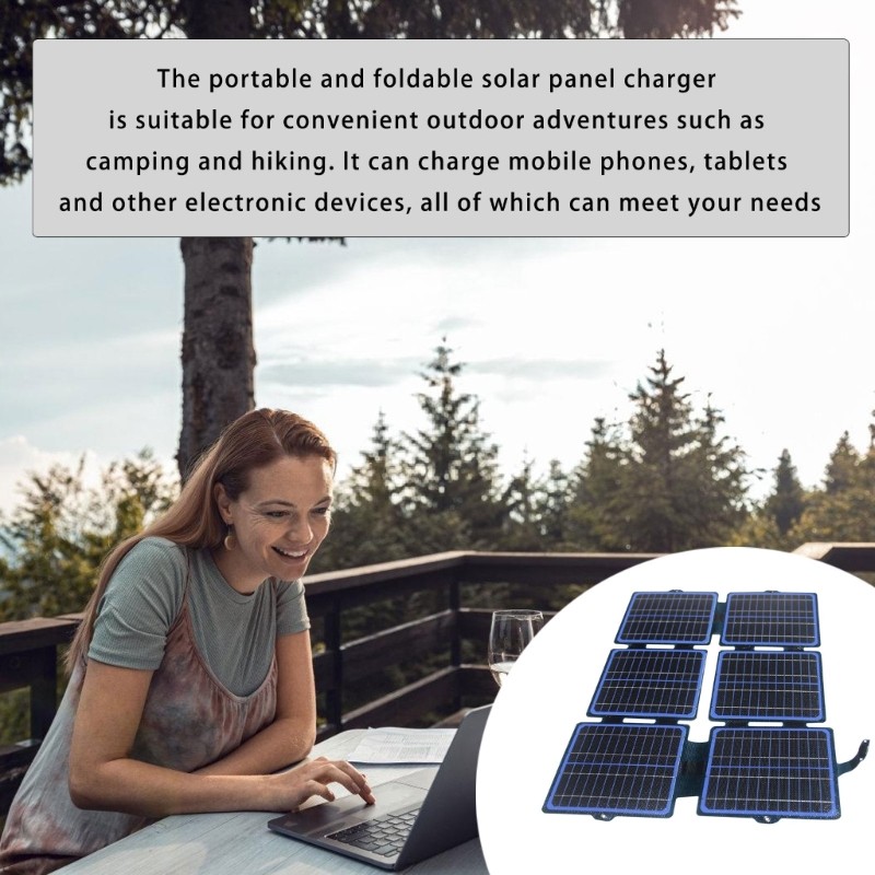 30W 12V/5V ETFE Monocrystalline Solar Panel Charging Device Mobile Power