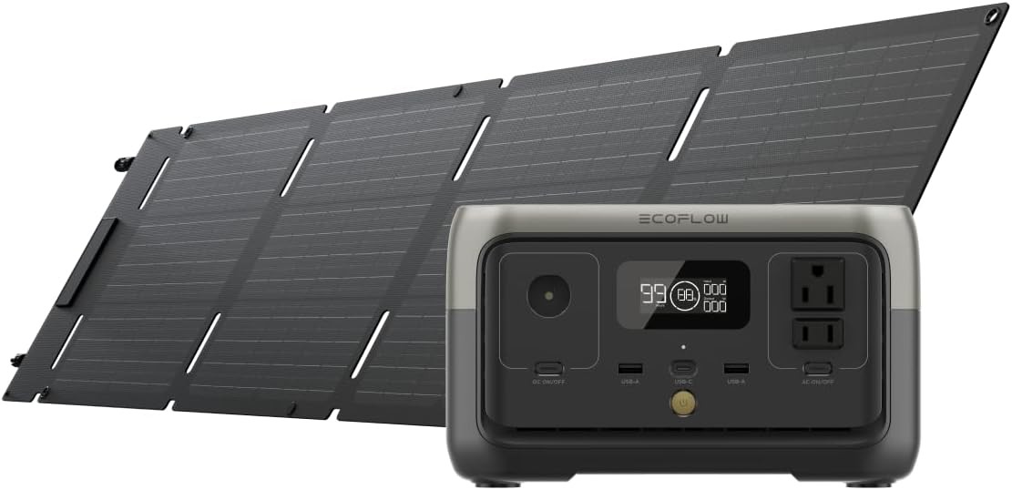 Portable Power Station RIVER 2 256Wh LiFePO4 Battery/ 1 Hour Fast Charging 2 Up
