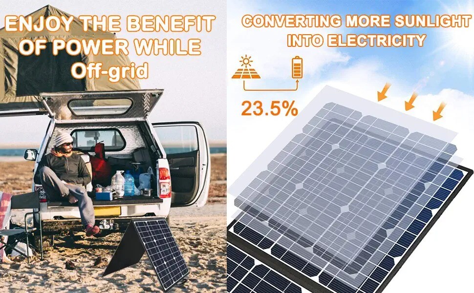 FlashFish SP18V100W Portable Solar Panel Foldable Solar Collector For Power Bank