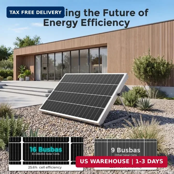 200 Watt Solar Panels, 12V 16BB N-Type Monocrystalline 200W Solar Panel, 25.6% H