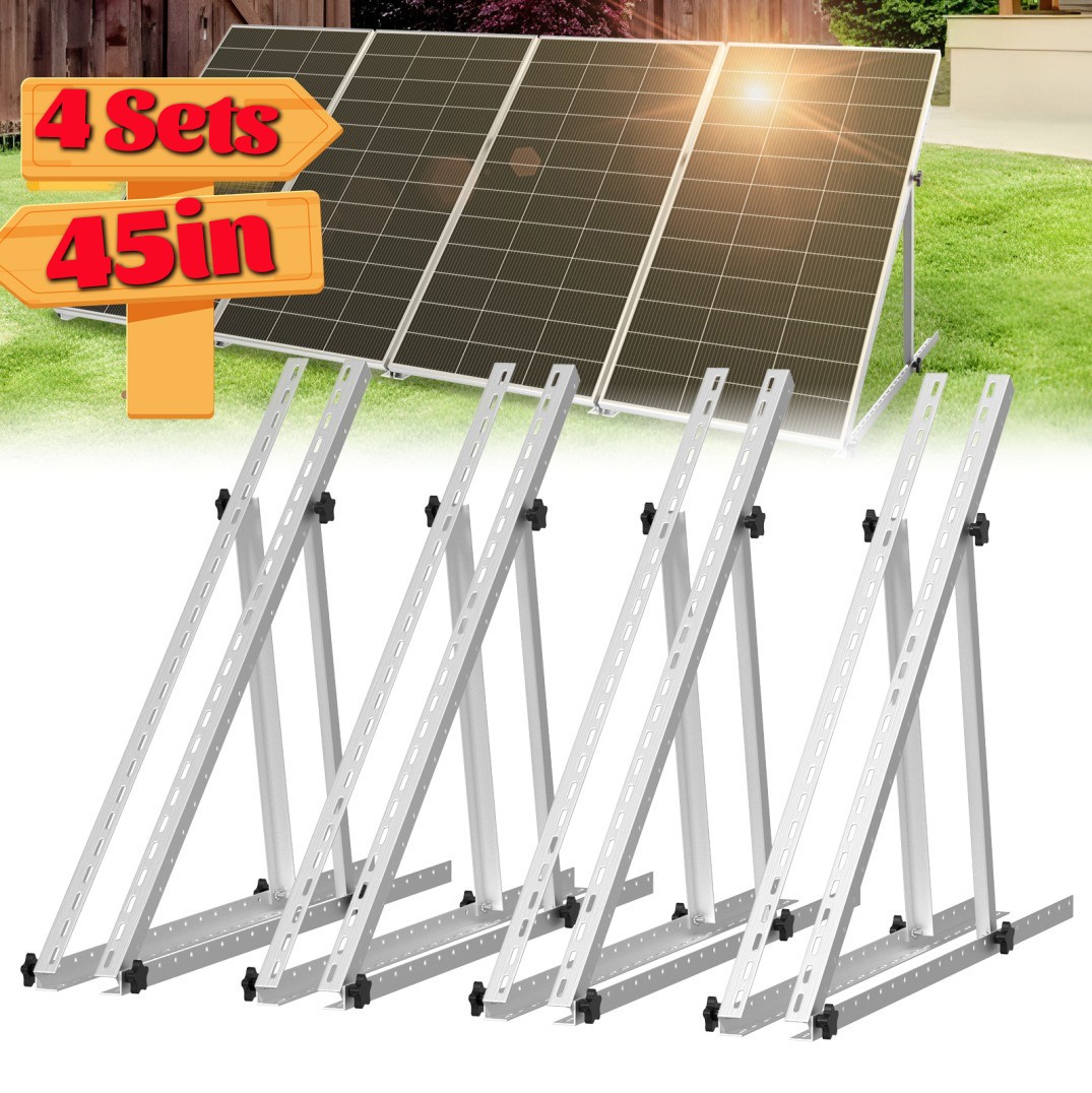 4Sets 45 inch Solar Panel RV Tilt Mount Brackets RV Flat Roof Adjustable Frame