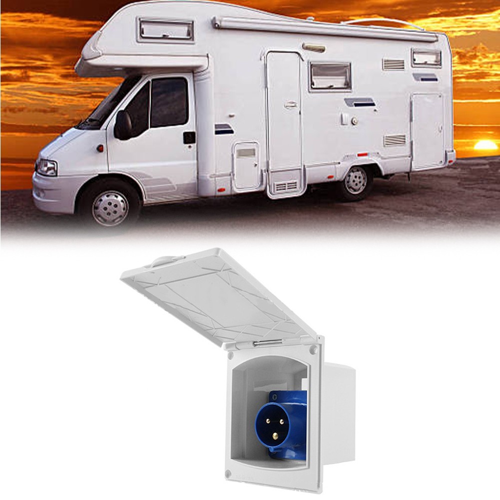 External 16A Waterproof Socket for RV and Camper Power Input 220V 250V