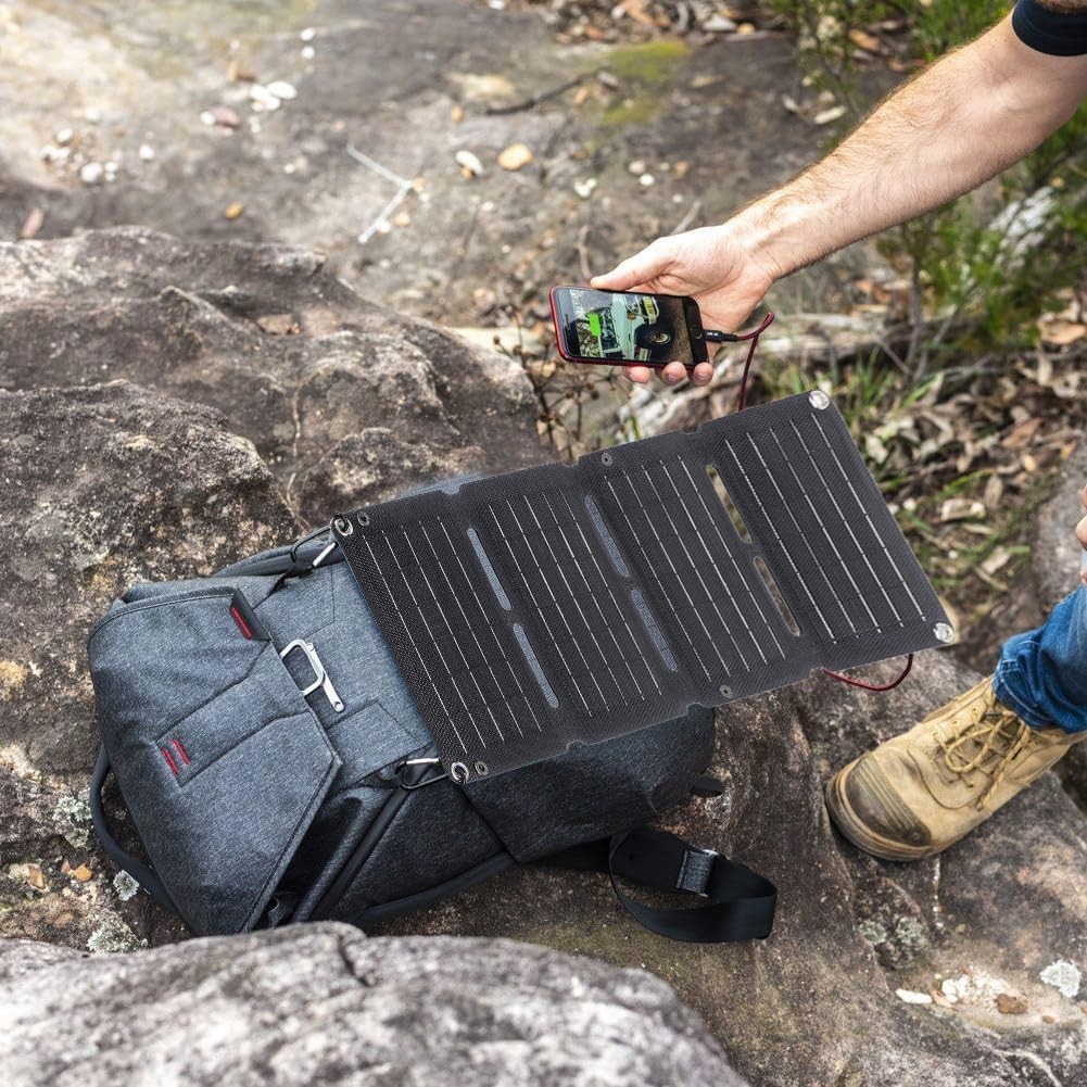 4-Fold Foldable 10W Solar Panel Portable Mobile Solar Panels Charger Dual USB 5V