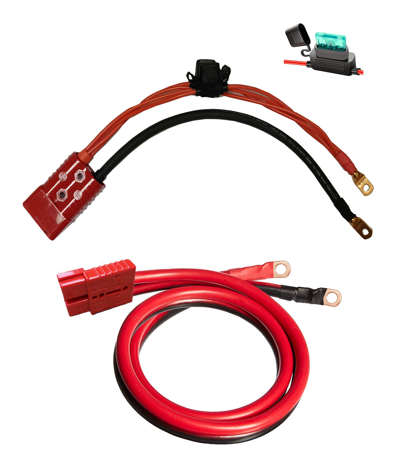 Tektrum Quick Connect Battery Expansion Cable Set -2Ga 3′-120A Fuse (QK-CBL-SET)