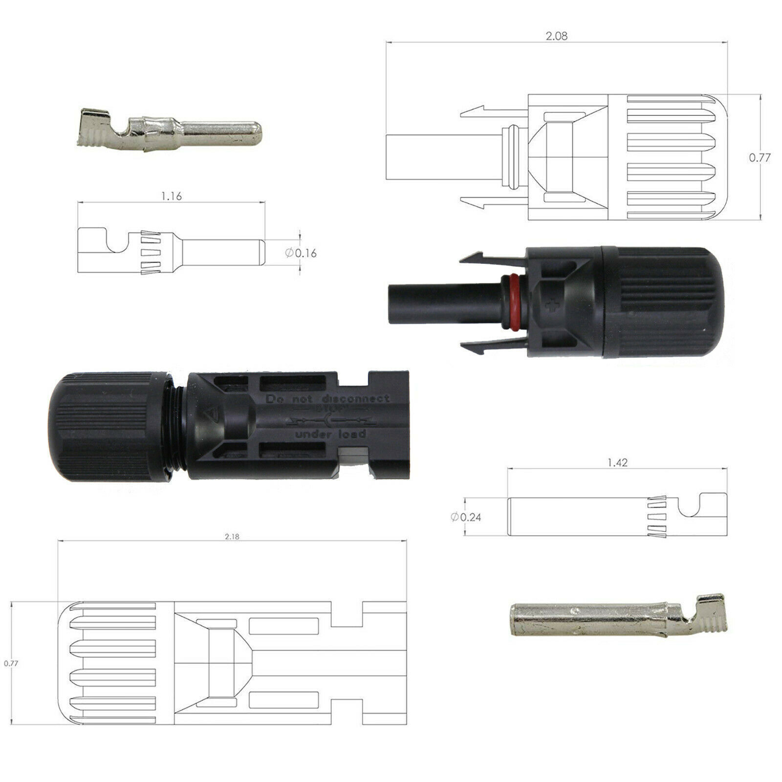 20Pairs 30A Male Female Wire Cable Connector Set Solar Panel Waterproo PV Set