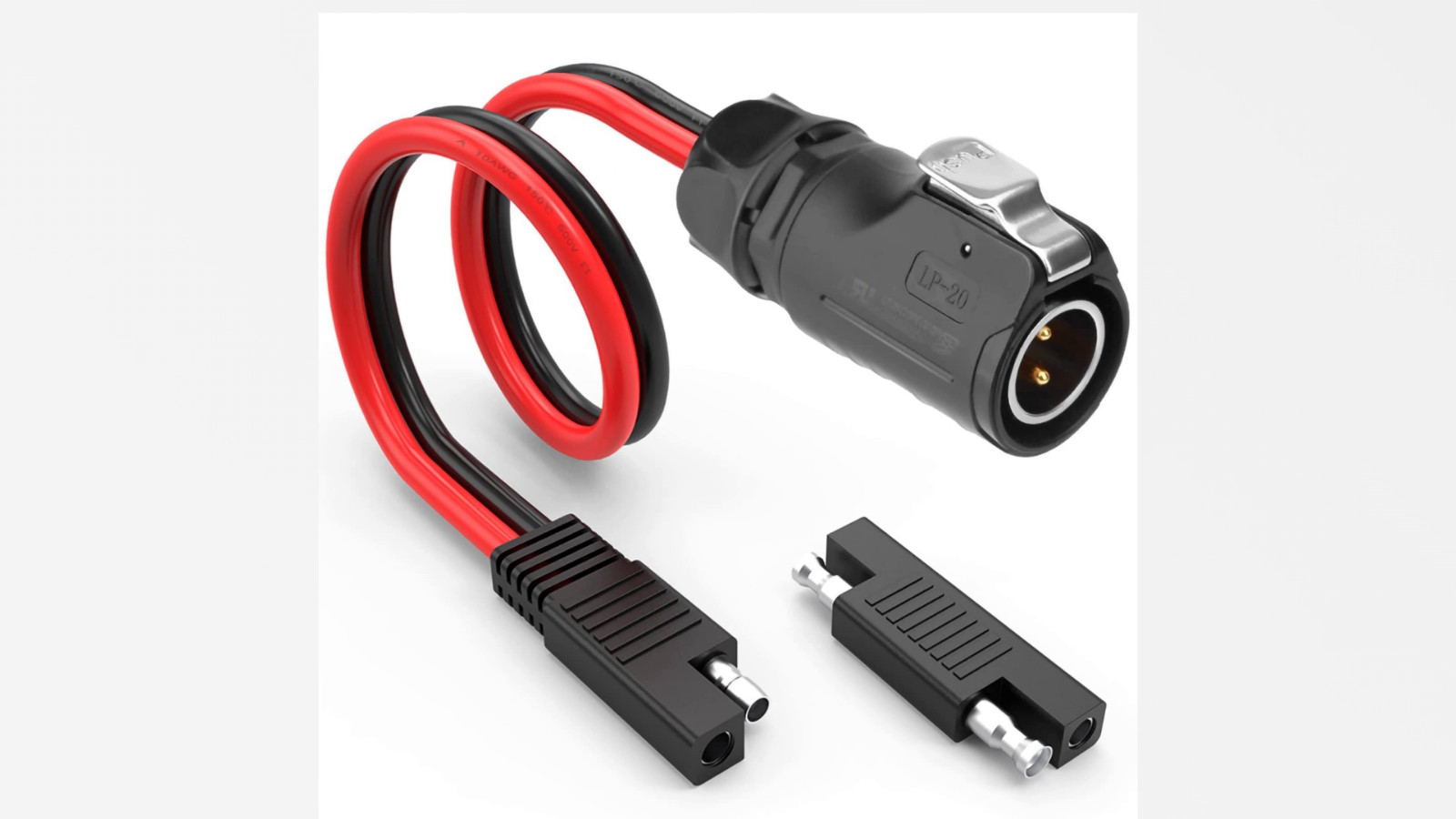 10AWG 2 Pin Power Connector Adapter Cable, SAE to Furrion Solar Plug, RV Use