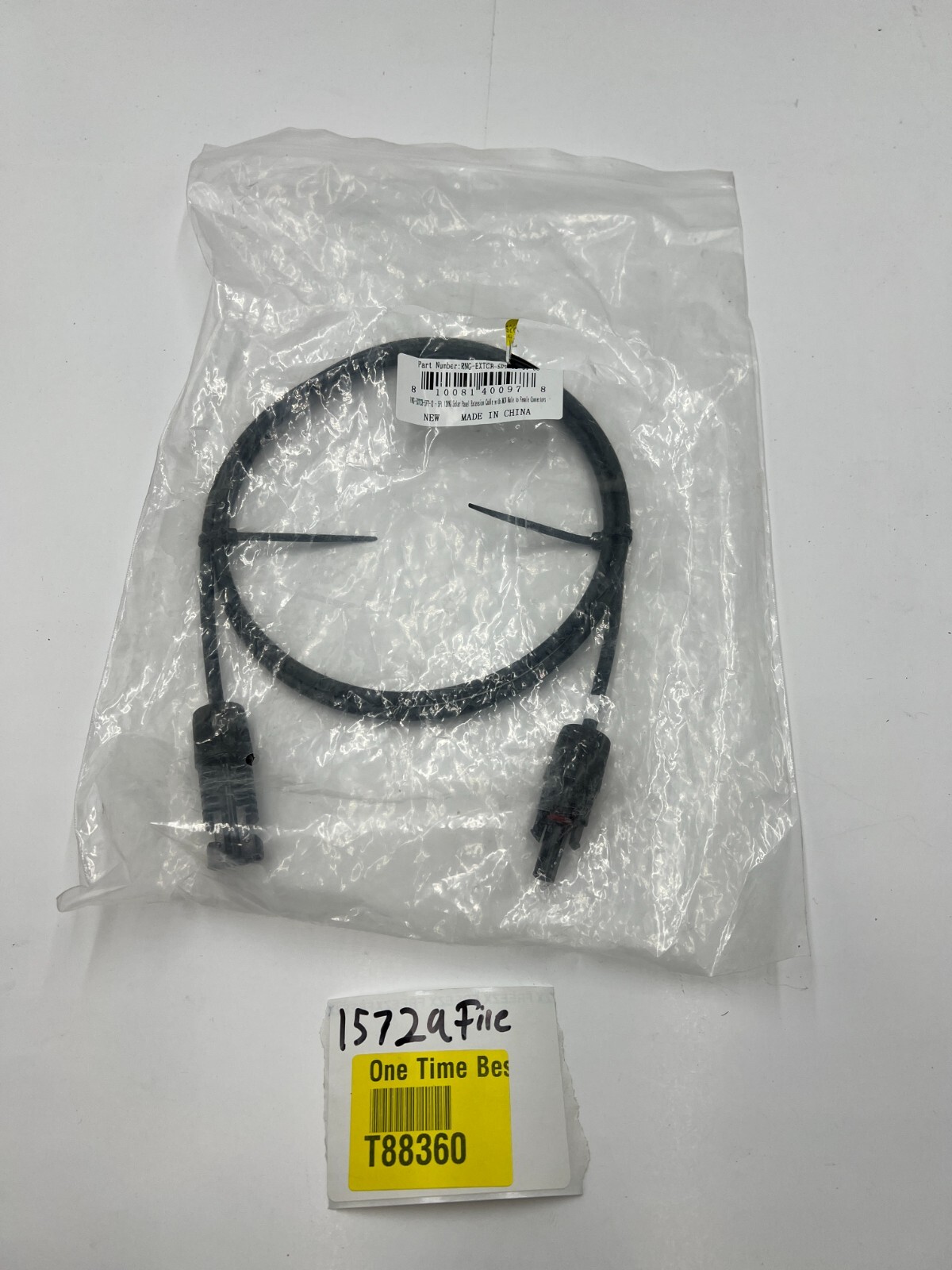 Renogy 5FT 12AWG Panel Connectors Solar, Male To Female Connectors , Black