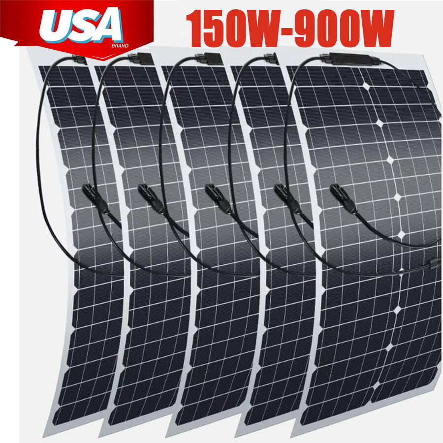 150-900Watts Solar Panel Kit 100A 12V Battery Charger w/ Controller Caravan Boat