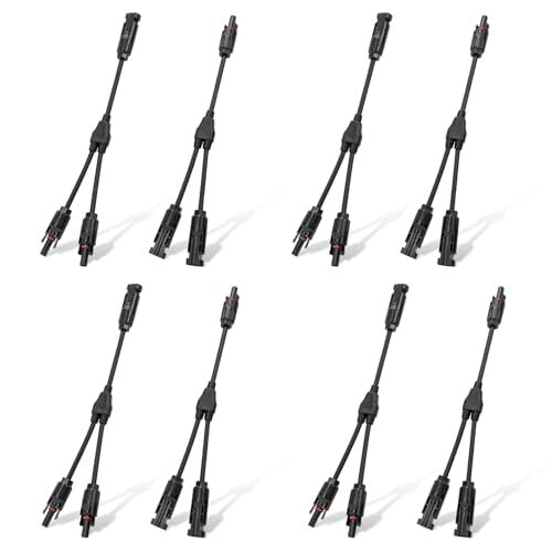 4 Pair Solar Connectors 30a Y Branch Parallel Pv Adapter Cable Wire Plug Tool Ki