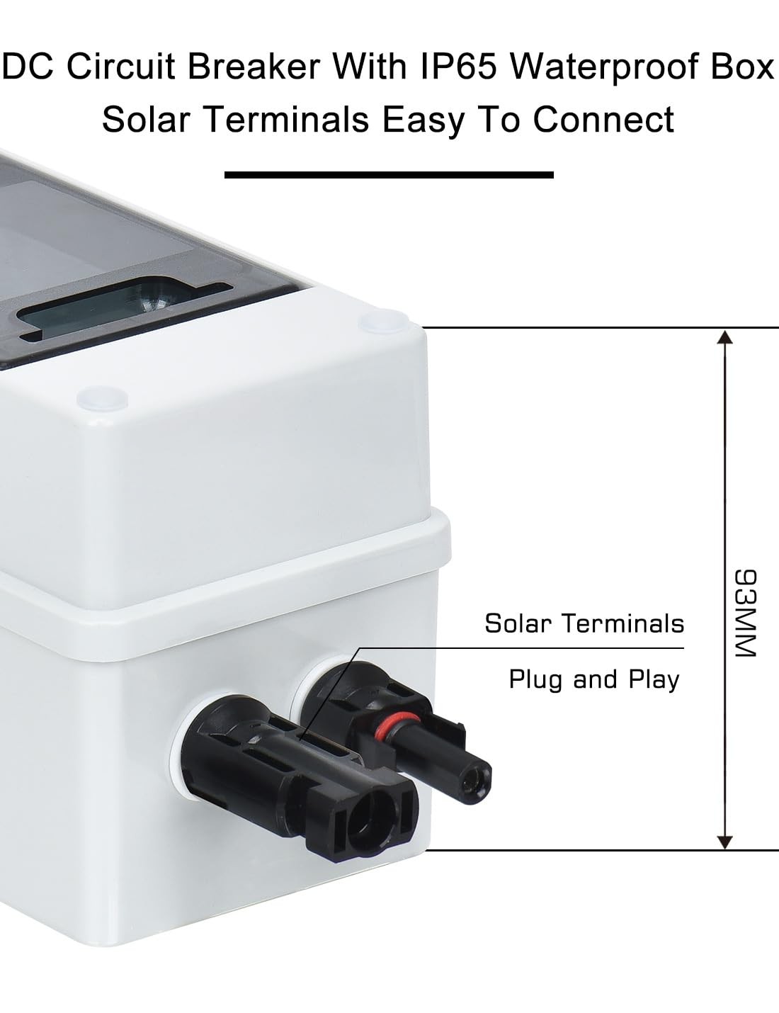 DIHOOL 30 Amp Solar Disconnect Switch, Miniature Circuit Breaker with din rail e