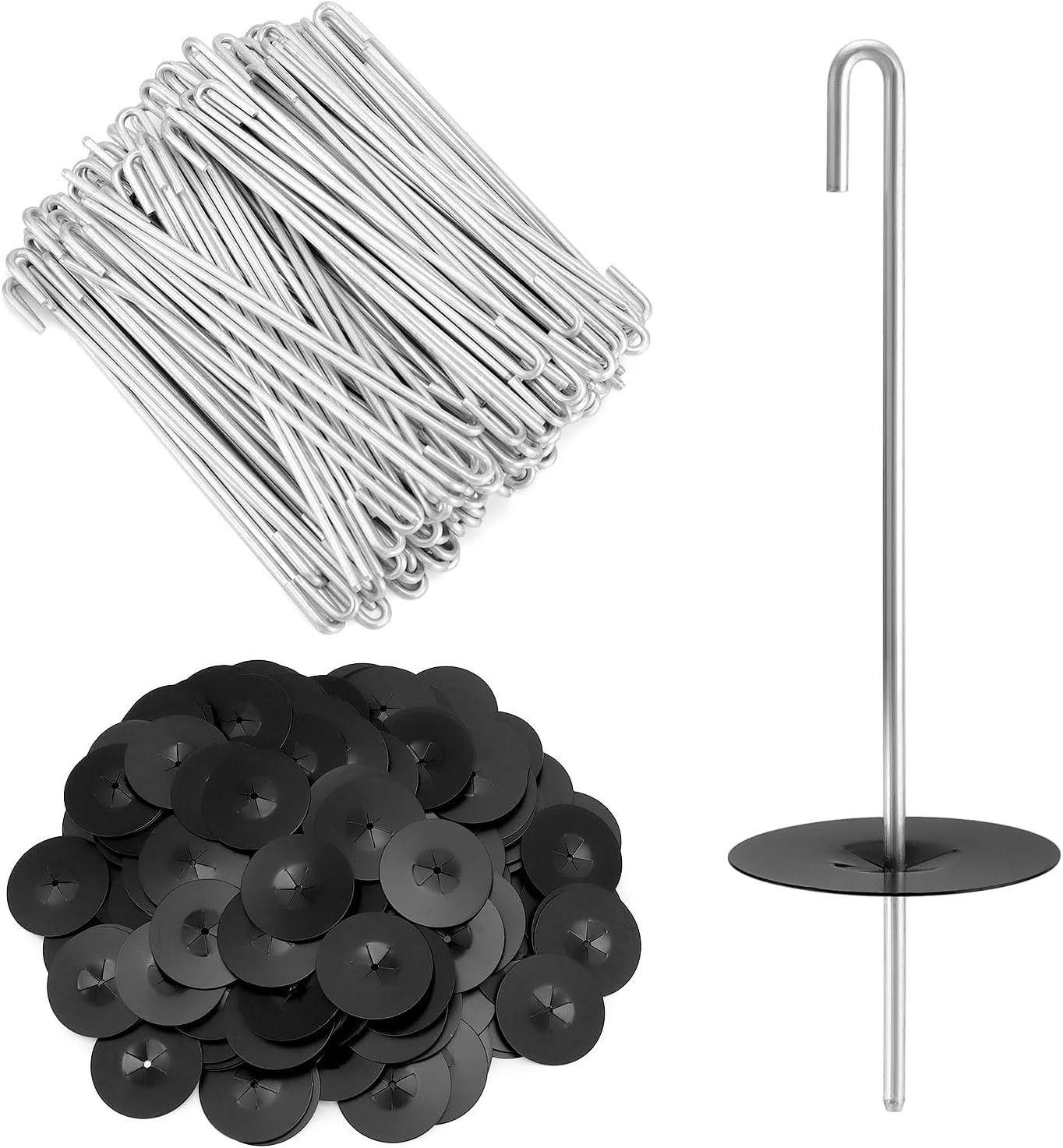 200-Pack Stainless Steel Solar Panel Guard Clips with Self-Locking Washers and J