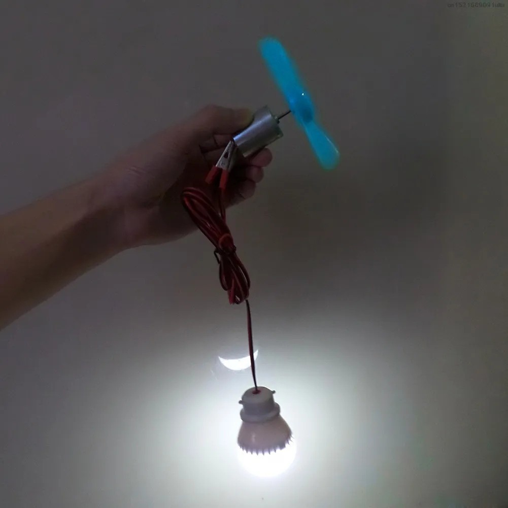 Wind Turbine Generator Kit with Fan Blade and Dc Motor for Science Applications