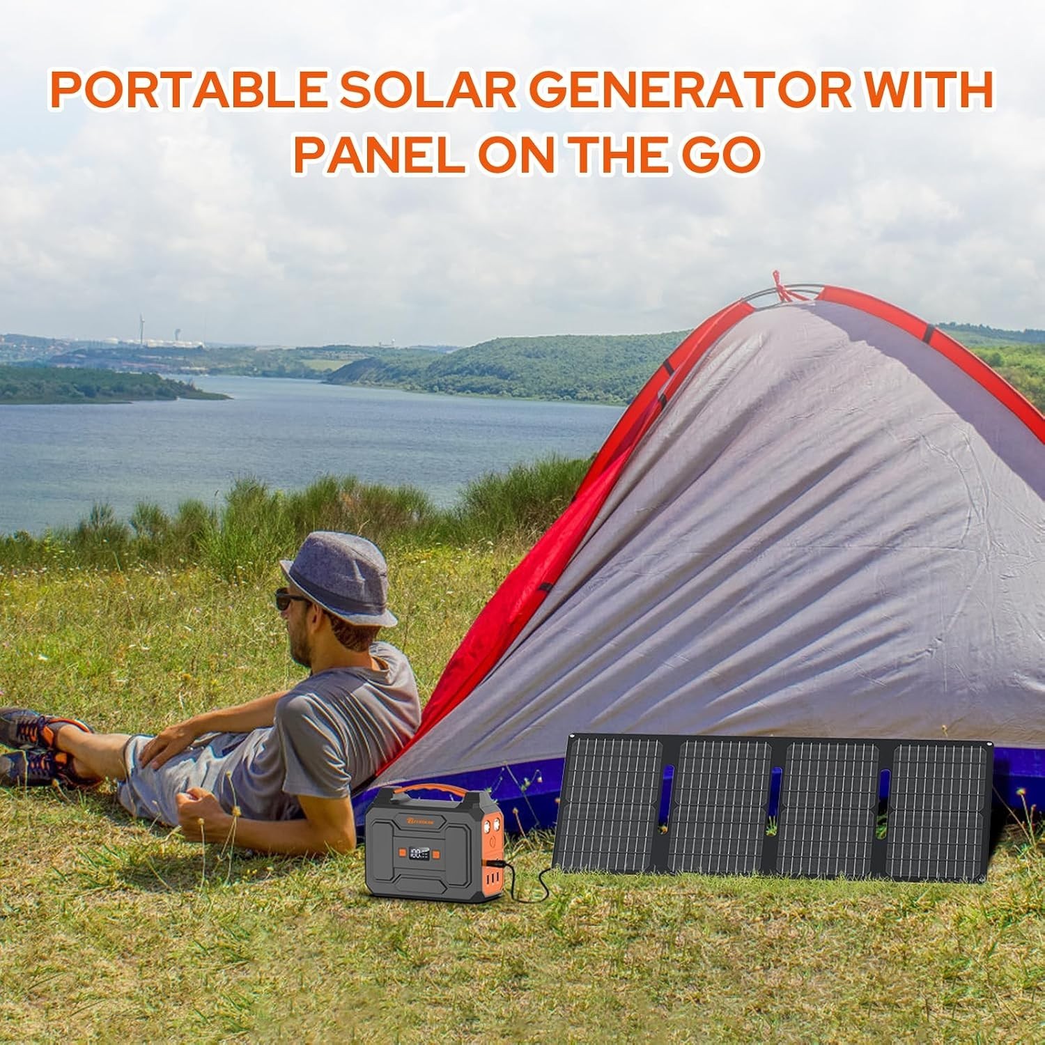 Portable Lithium-Ion Battery Pack with Solar Panel
