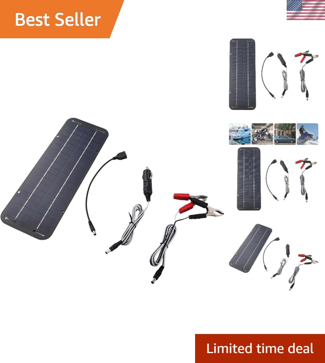 Durable 12V Solar Charger with Safety Features – Perfect for Outdoor Adventures