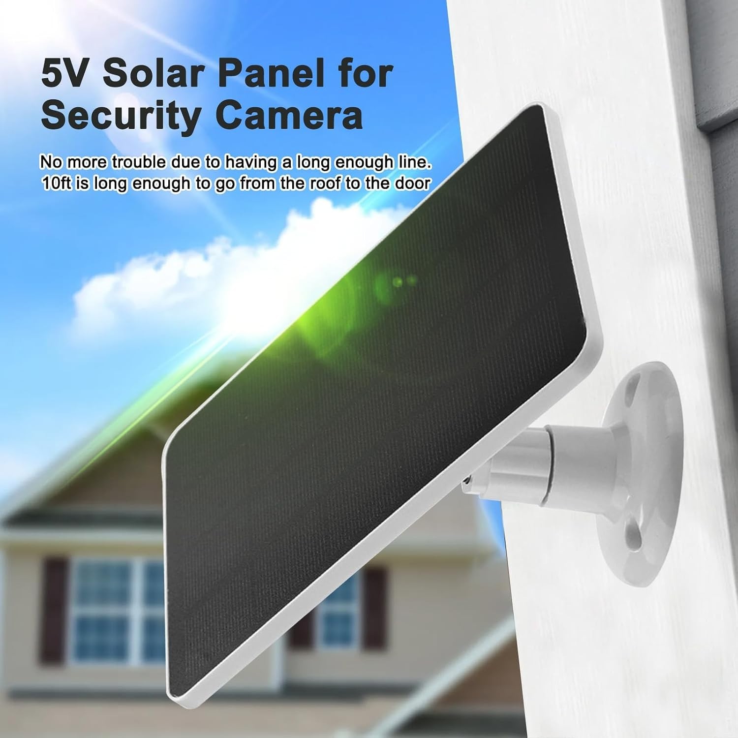 Compact Solar Panel Kit for Outdoor Security Cameras