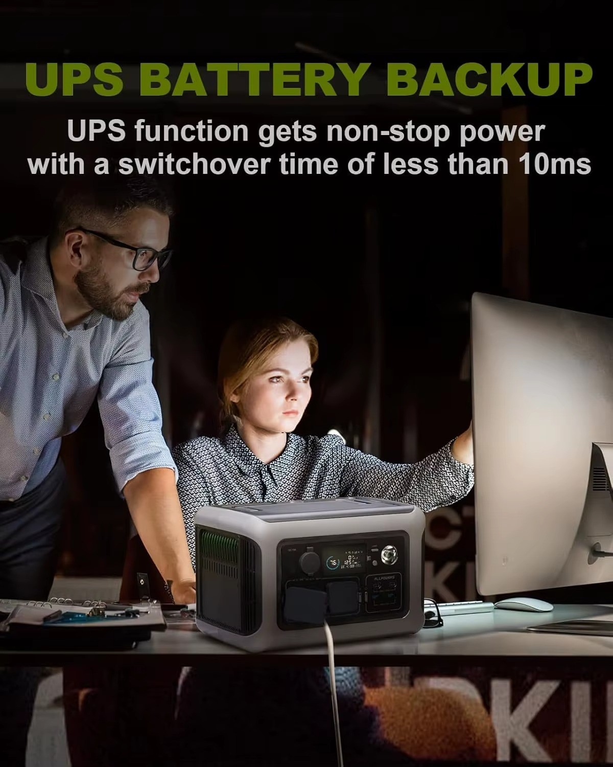 Portable Power Station R600, 299Wh LiFeP04 Battery with 2x 600W (1200W Surge)