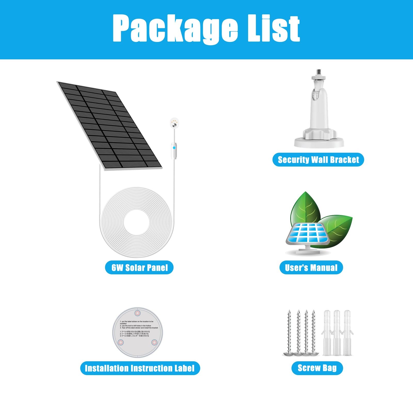 6W Solar Panel with Google Nest Outdoor & Indoor (Battery Version), Solar Pow…