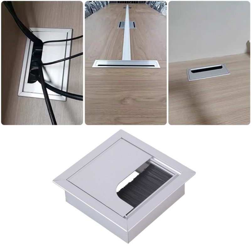 Aluminum Alloy Desk Cable Guide Set for Enhances Workspaces Organization