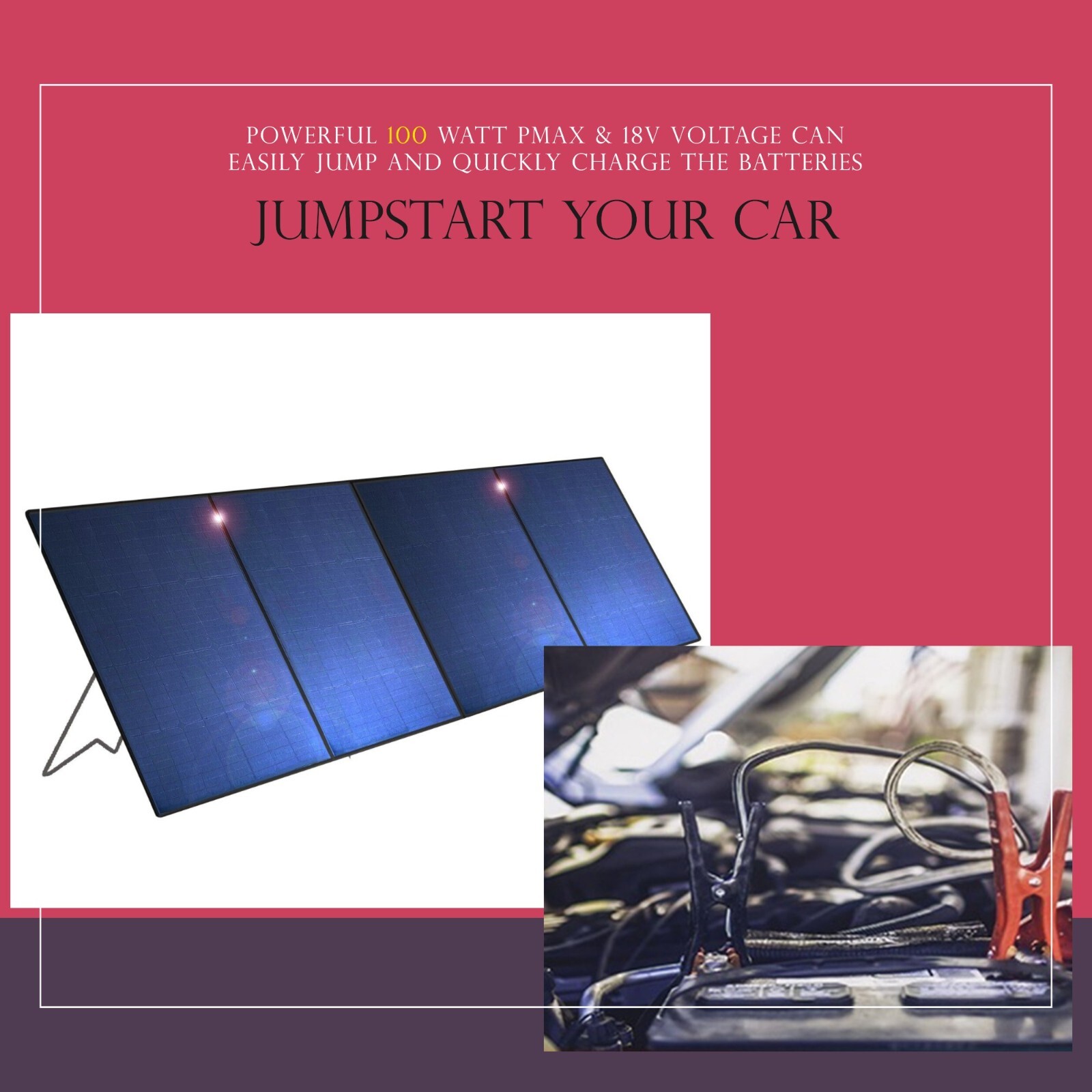 200W Portable Solar Panel Kit Battery Charger Generator Foldable Camping RV Car