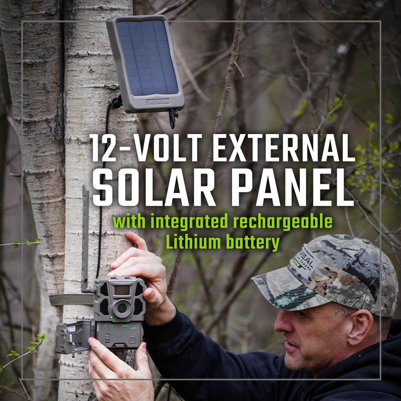 TACTACAM Reveal Solar Panel for Trail Cameras X 2.0, X, Gen 1, SK, XB