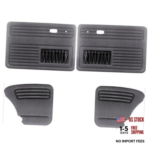 4-Piece Universal Door Panel Kit, Type 1 & S/B 65-77, Black (Exc. Conv.)
