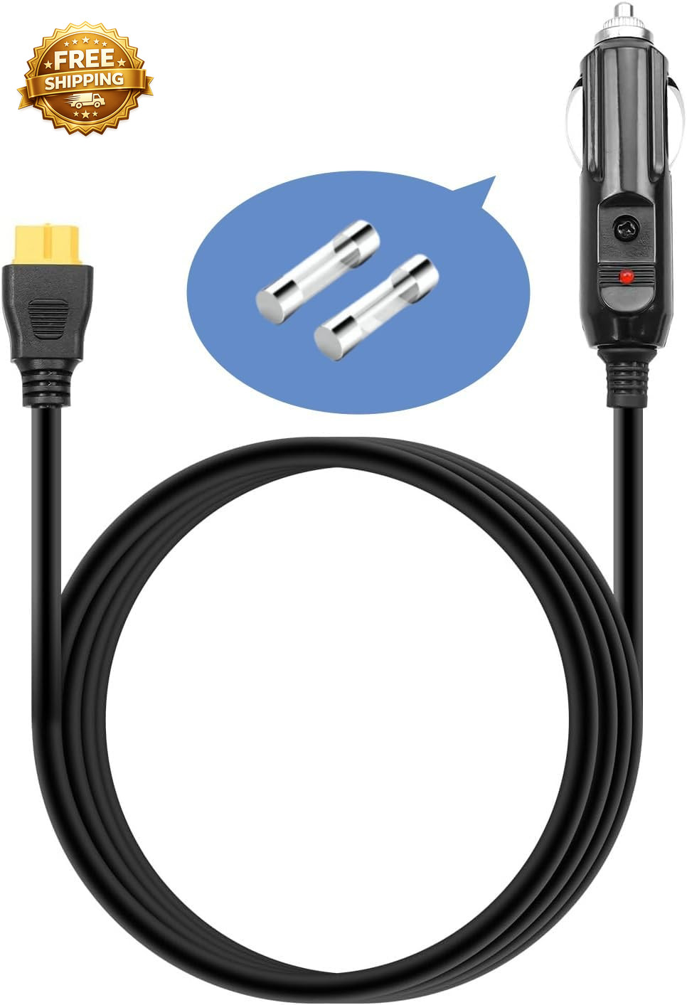 6.8FT Portable12V/24V Car Charger Suitable Compatible Ecoflow Delta/River Bluett