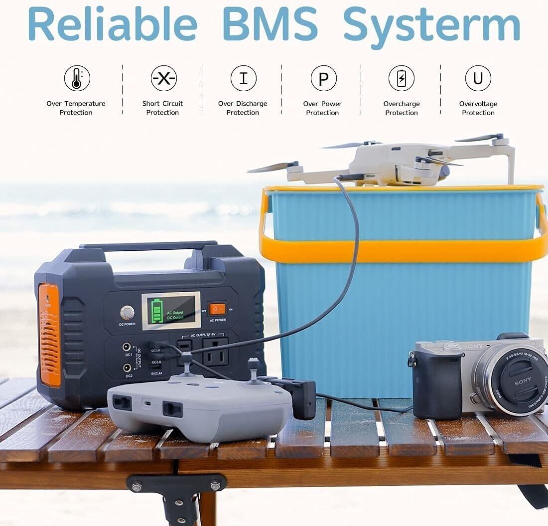 40800mAh Solar Generator With 110V AC Outlet/2 DC Ports/3 USB Ports