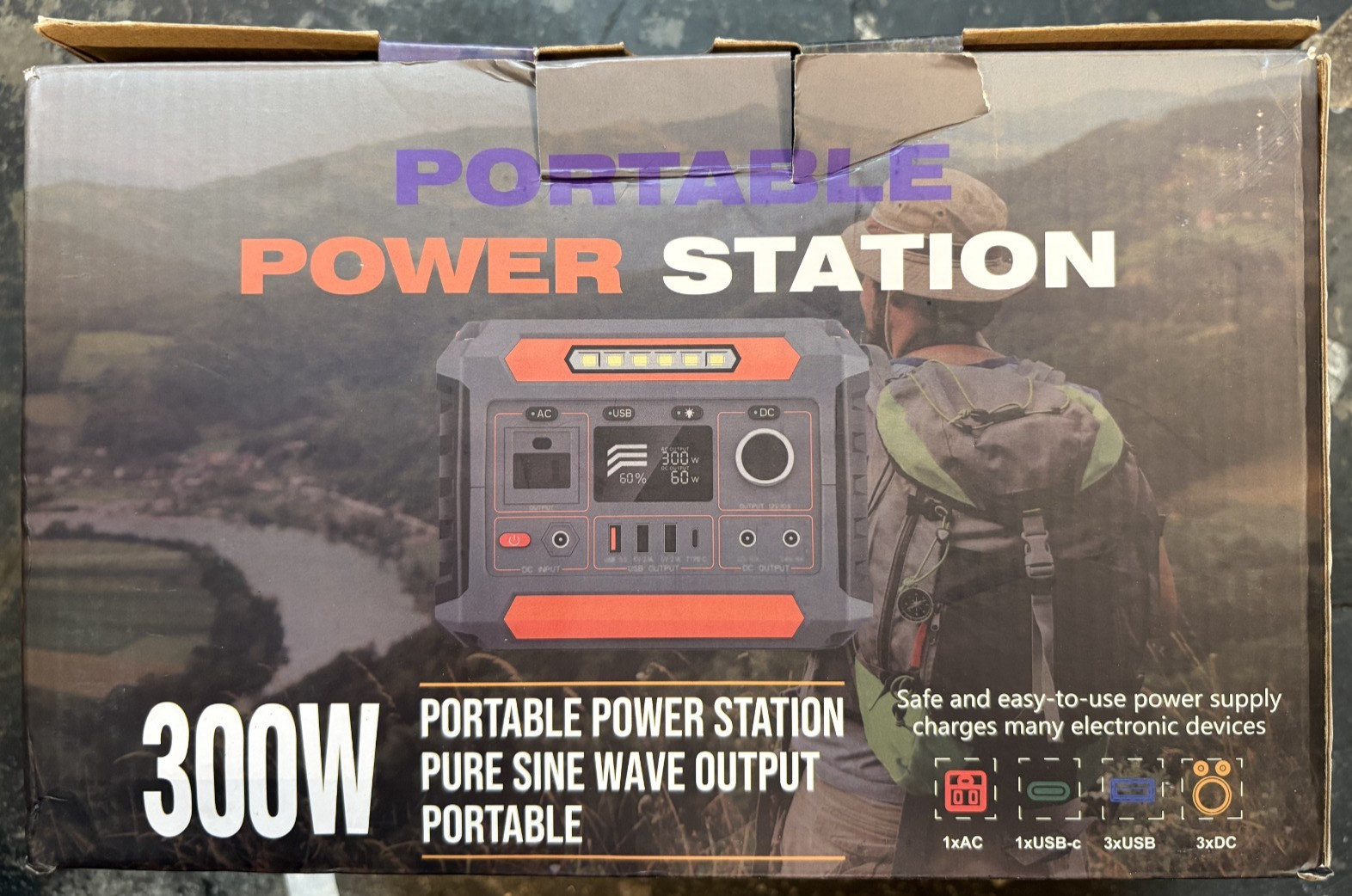 PROGENY 300W Portable Power Station, 299Wh/80818Mah Solar Generator, Regulated D