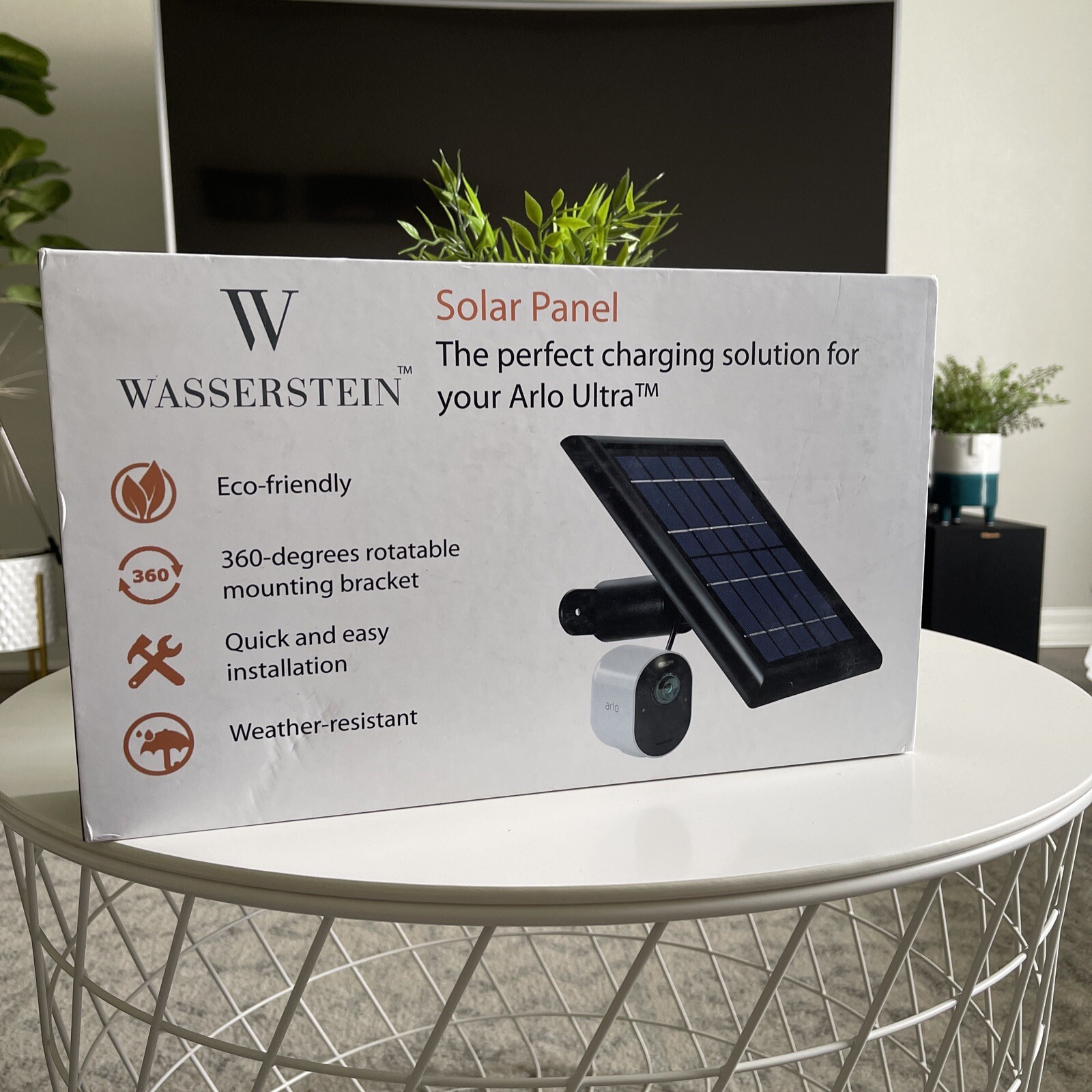 Wasserstein Bundle – Arlo 2-Pack White Solar Panel & 2-Pack 2-in-1 White