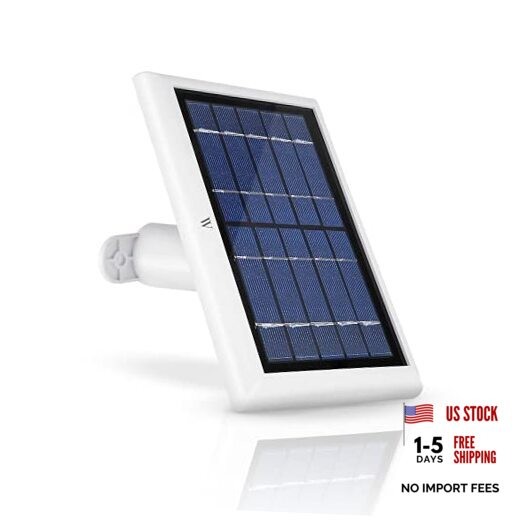 Solar Panel Compatible with Ring Spotlight Cam/Plus/Pro Battery, 1 Pack White