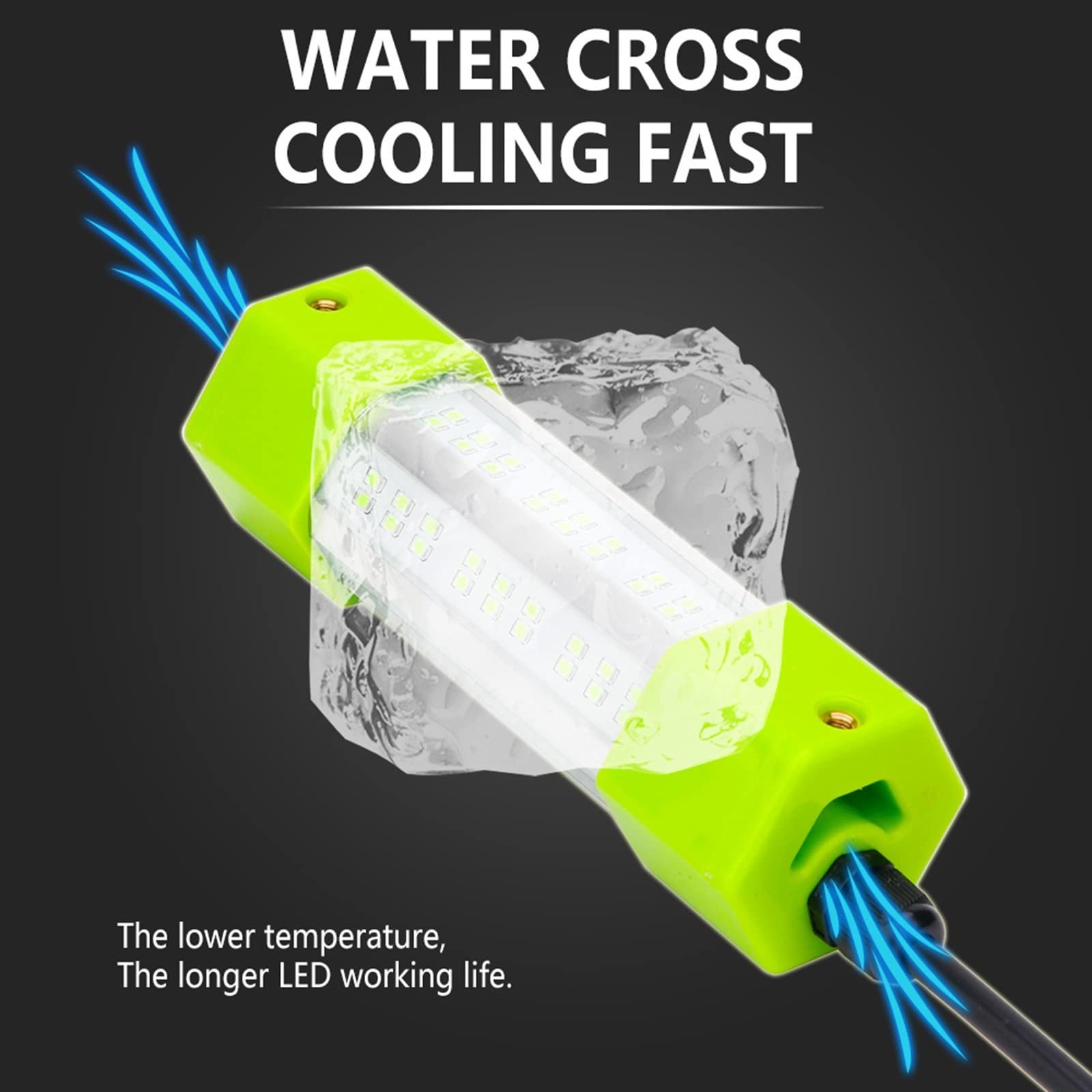 70W 130W DC 12V IP68 Waterproof Aluminum High Power Glowing Boat Fish Attract…