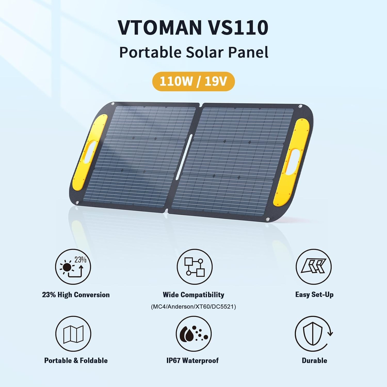 VTOMAN Jump 1500X 1500W/828Wh Portable Power Station with 110W Solar Panel