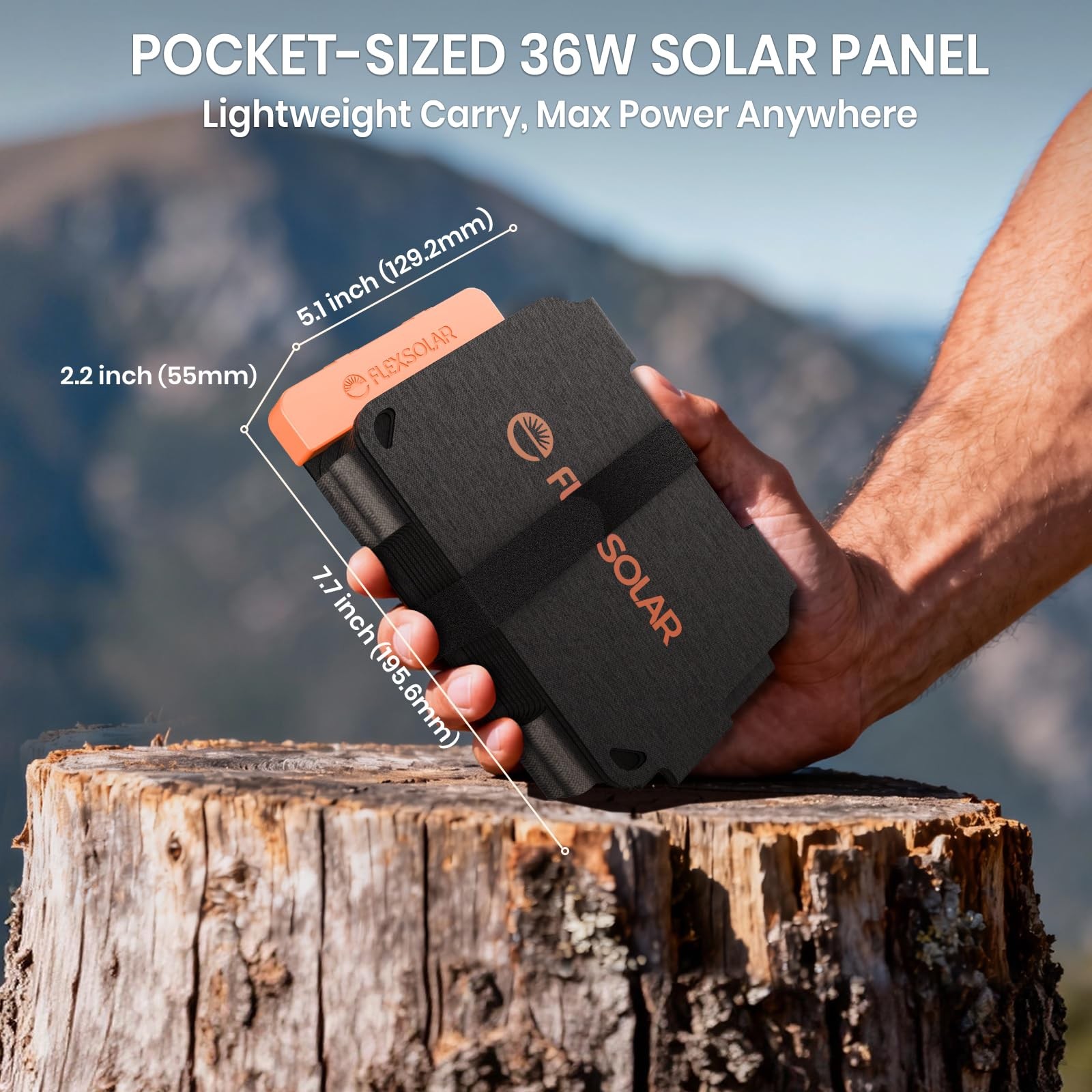 FlexSolar 36W UltraPortable Solar Panel Charger with Quick Charge, USBA & USB…
