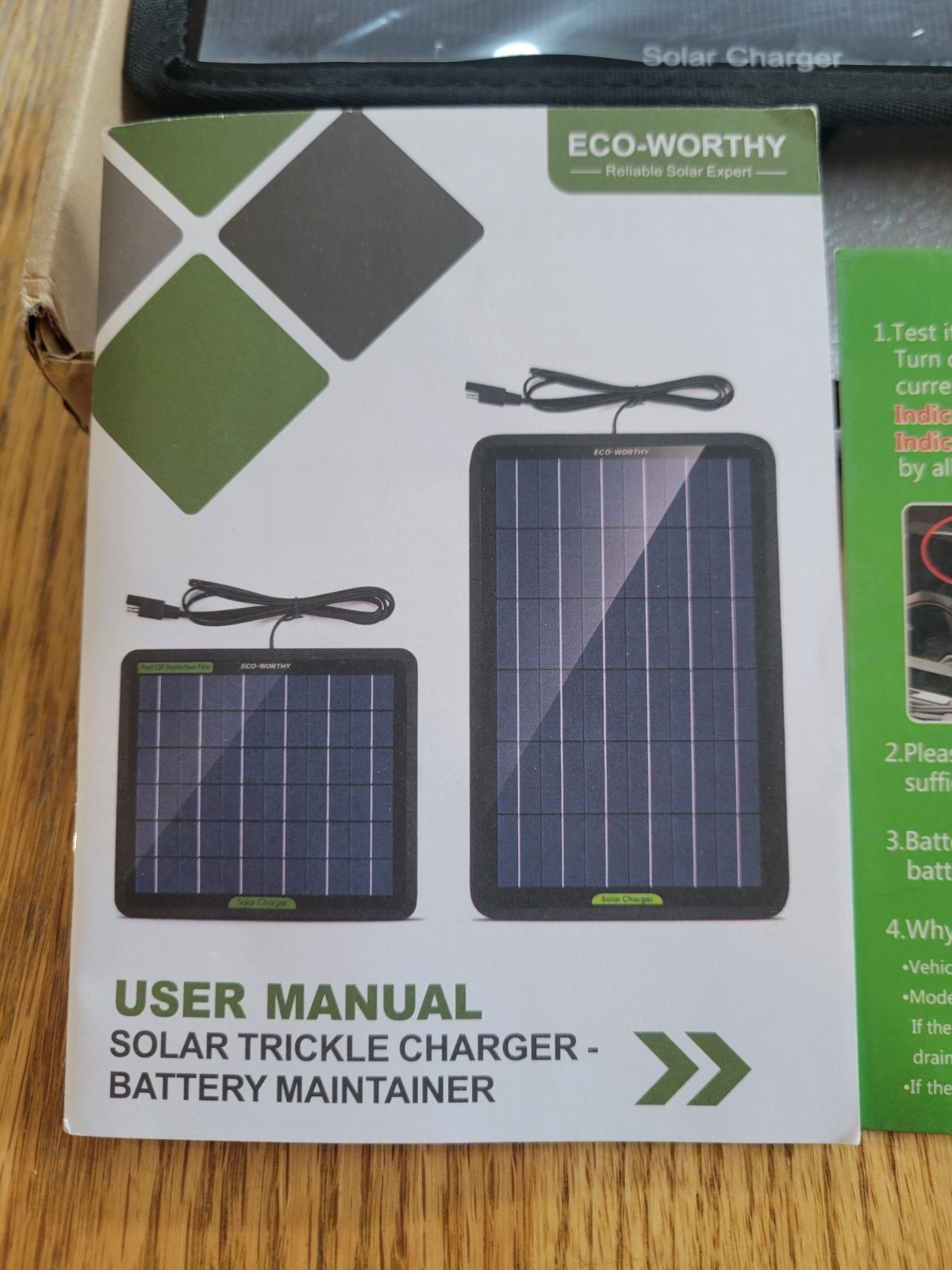 ECO-WORTHY 5W 12V Solar Panel Trickle Charger Kit Waterproof Car Boat New