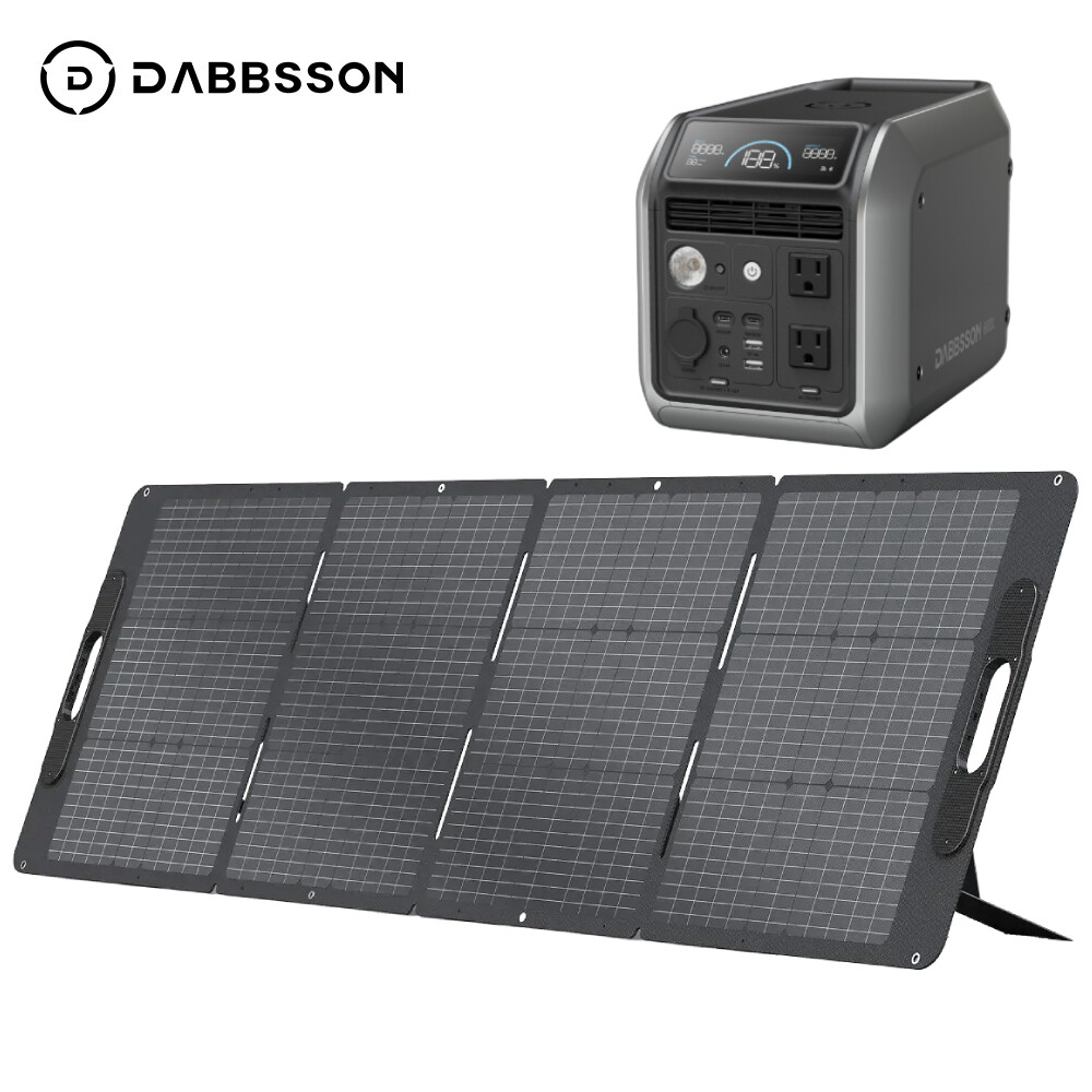 Dabbsson 600L 768Wh 600W Portable Power Station Solar Generator 210W Solar Panel