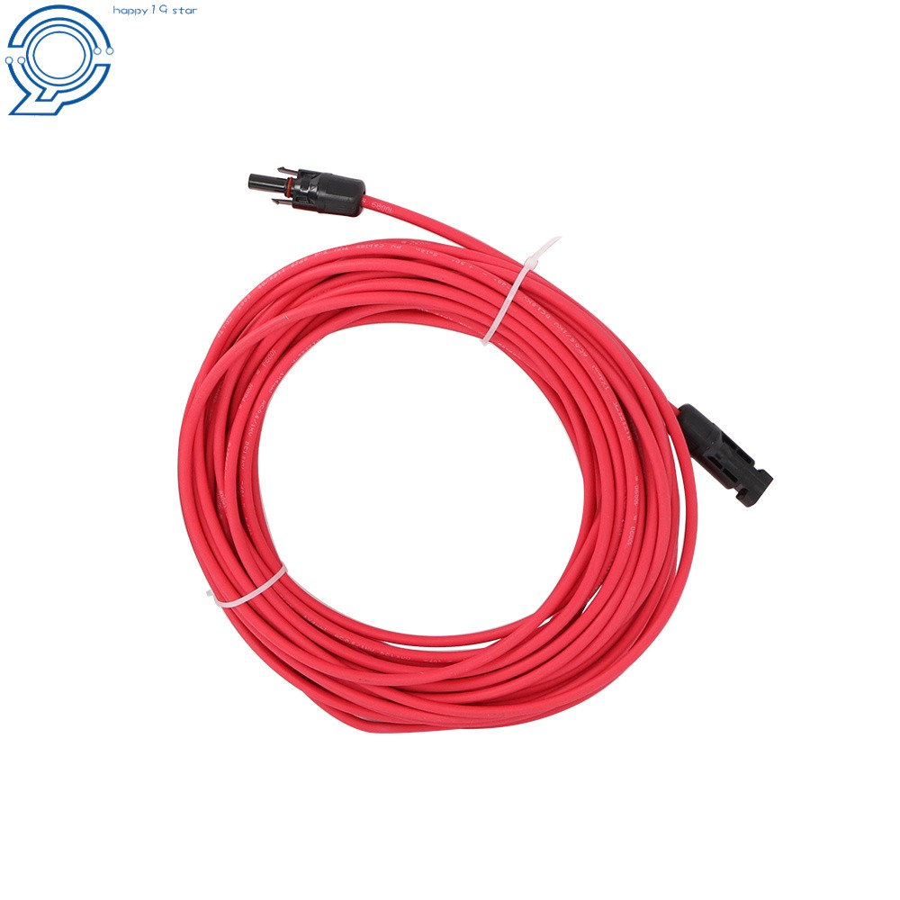 4mm² 20M Solar Wire Black+Red UV Resistant Cable with M4 Connector Kit