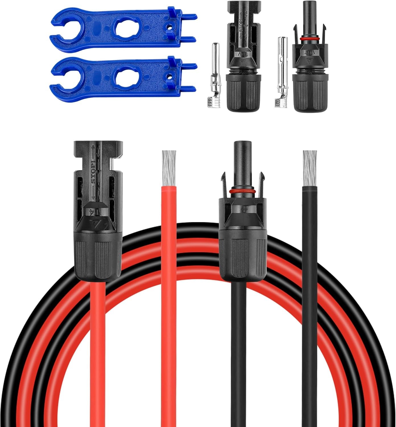 50 FT 10AWG Solar Panel Extension Cable,10 Gauge Extension Cord,5FT 10FT 20FT 30