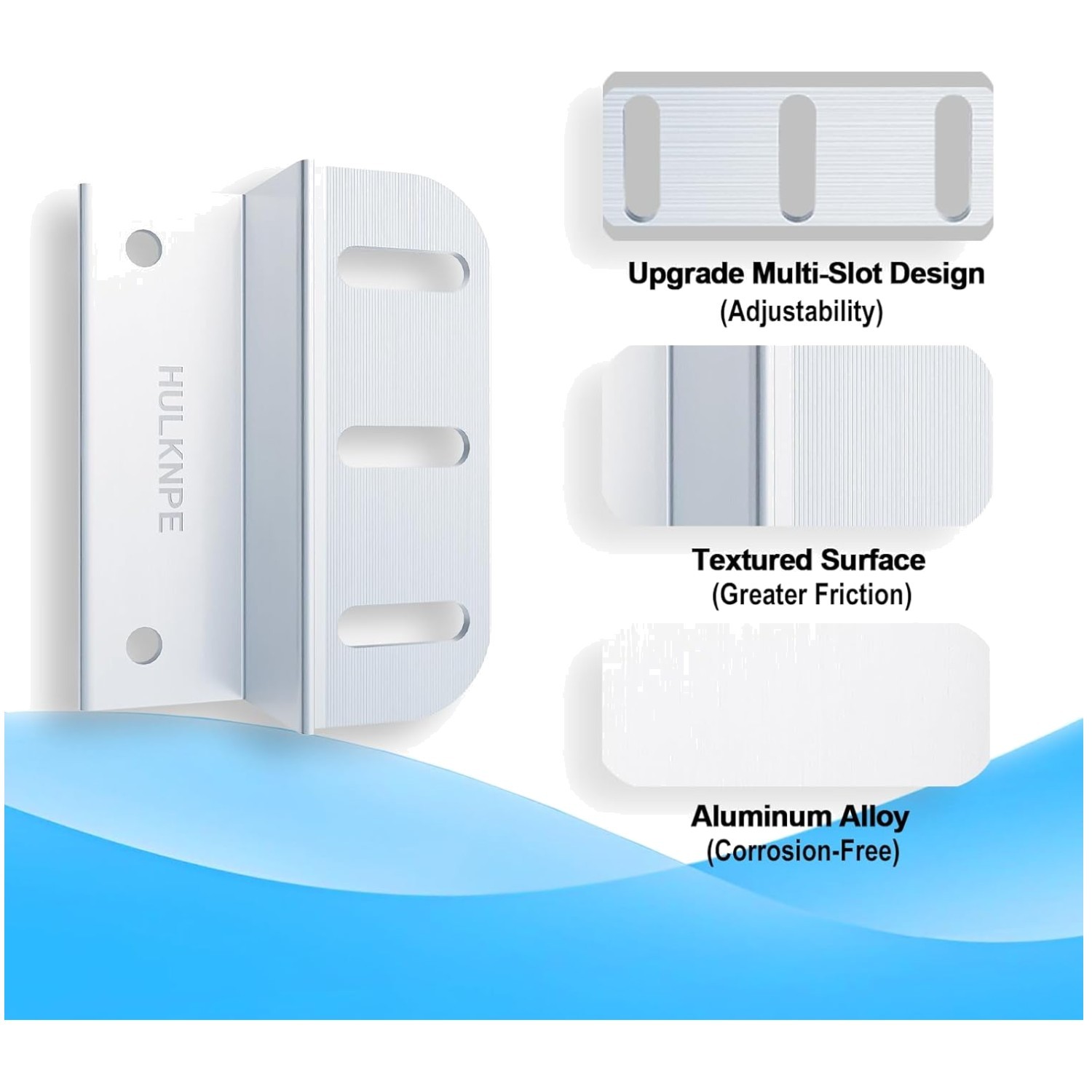 Multi-Slot Aluminum Z Brackets for Solar Panel Hold Down