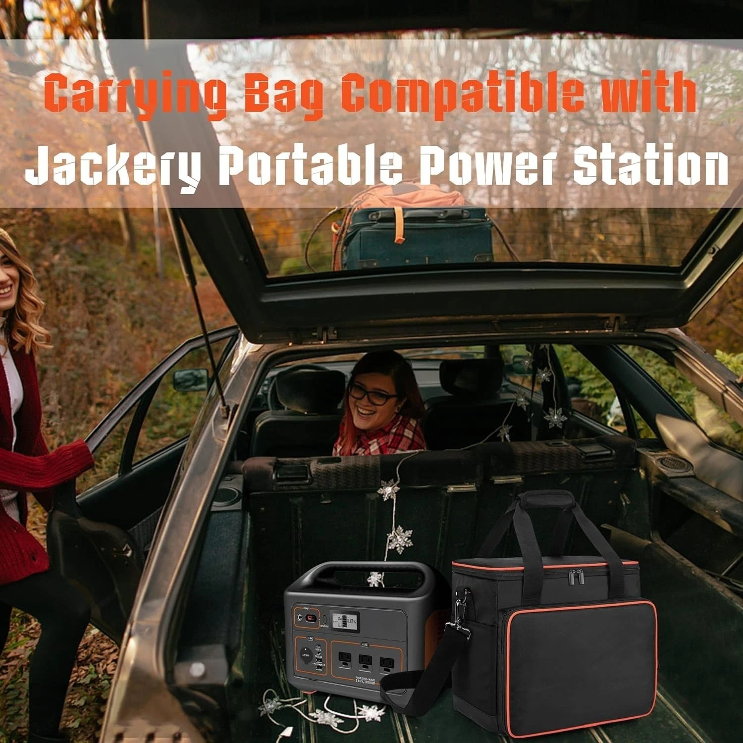 Stylish & Functional Carry Bag for Jackery Explorer 1000 with Accessory Pockets