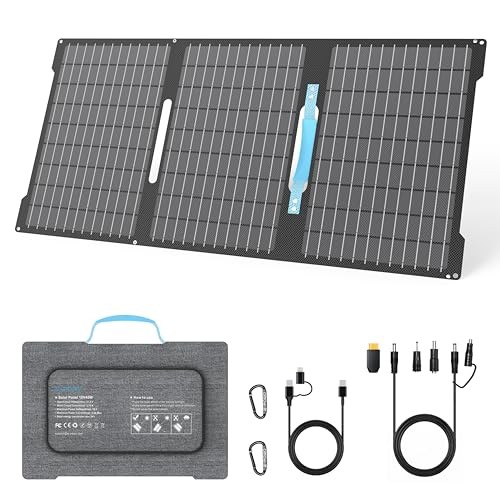 45W Portable Solar Panels Chargers with USB-C, USB-A and DC Outputs EP-45W