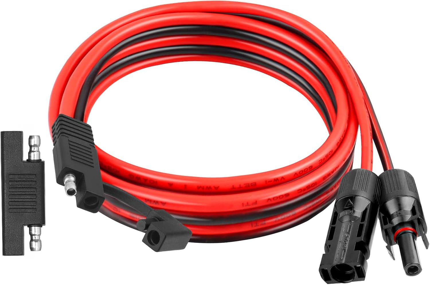 10AWG SAE to Solar Panel Connector Cable 10FT, Heavy-Duty Tinned Copper, 10 FT